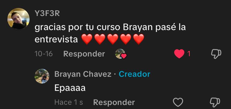 Captura del testimonio de Y3F3R